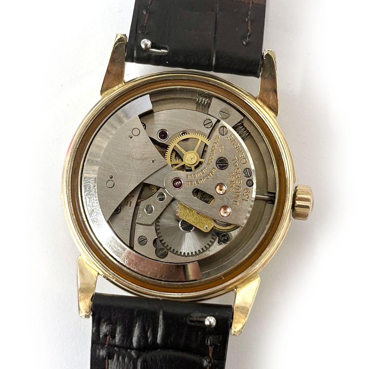 ユニバーサル ジュネーブ ハーフローター　cal.139 自動巻き ゴールドメッキ メンズ ボーイズ UNIVERSAL GENEVE [アンティーク ヴィンテージ] 【中古】 【時計】 ユニバーサル ジュネーブ ハーフローター cal.139 自動巻き ゴールド