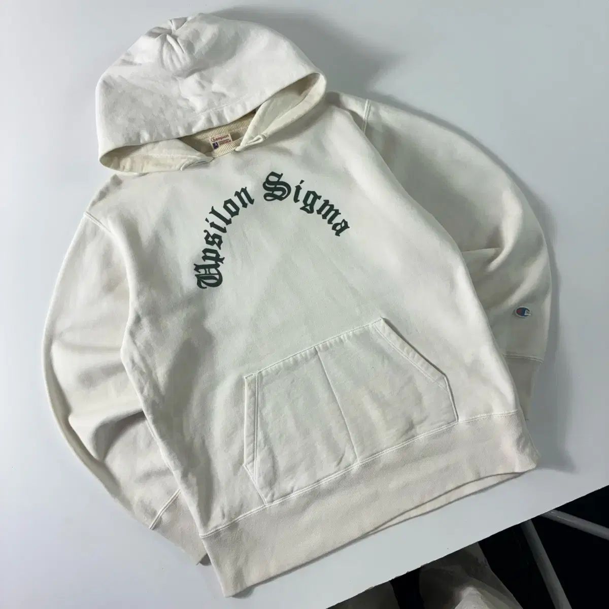 Champion チャンピオン JP ヴィンテージ 復刻 クリーム フーディー