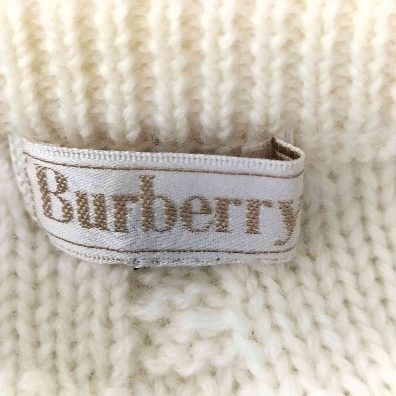 バーバリーズ BURBERRYS 90S 白タグ クルーネック ケーブル ニット
