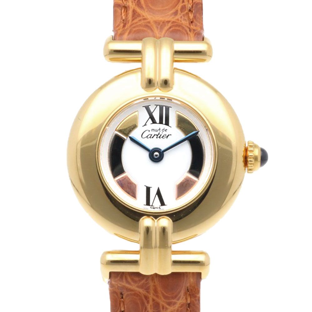 カルティエ マストコリゼ 腕時計 時計 GP 1902 クオーツ レディース 1年保証 CARTIER 中古 カルティエ