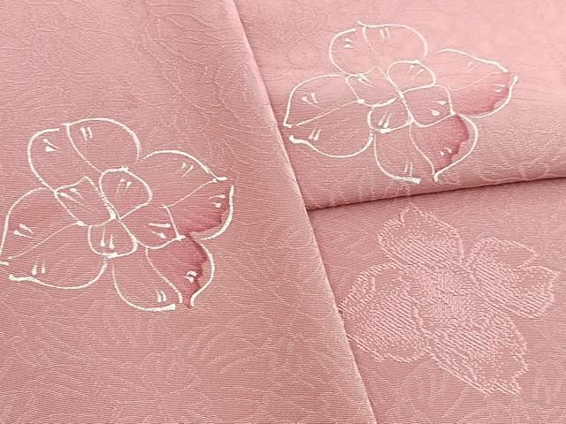 平和屋着物●上質な小紋 地紋起こし 花尽くし 正絹 逸品 BAAX3938yc