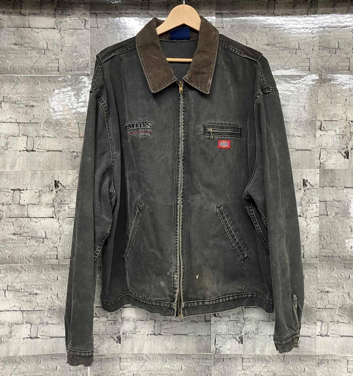 Dickies 90s 00s ダックジャケットデトロイト ブランケットカット ブルゾン サイズXL ブラック