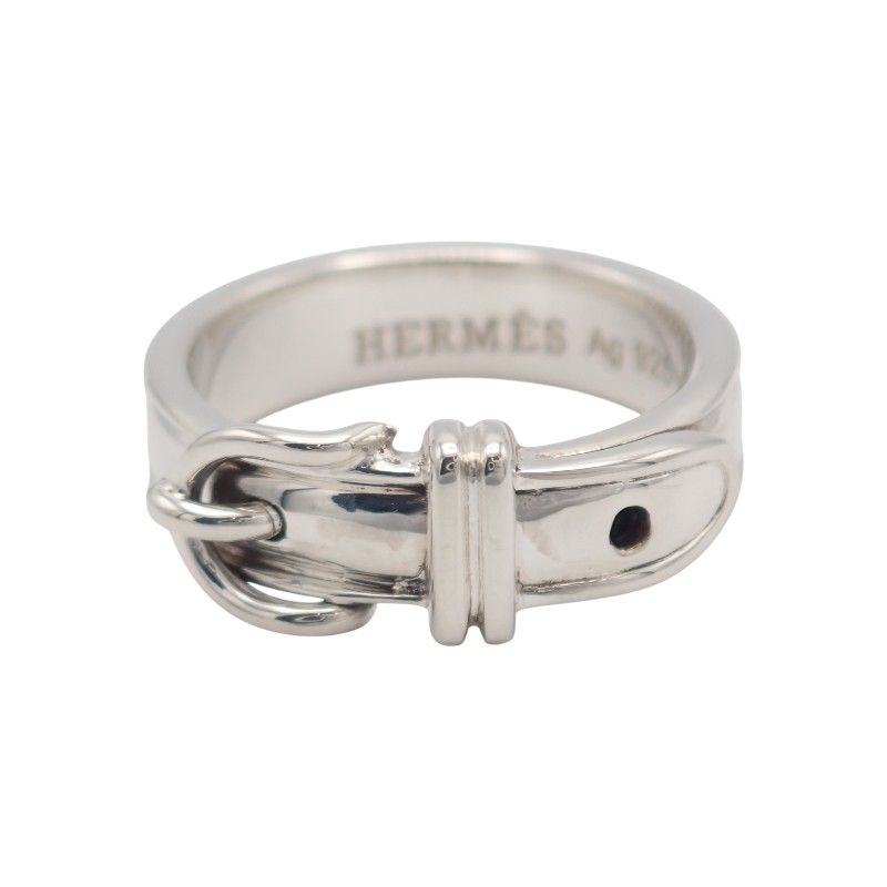 エルメス HERMES サンチュール ベルト 10号 50 リング シルバー925