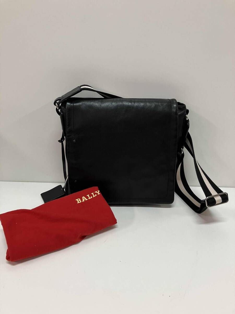 BALLY バリー ショルダーバッグ レザー ブラック 保存袋付き