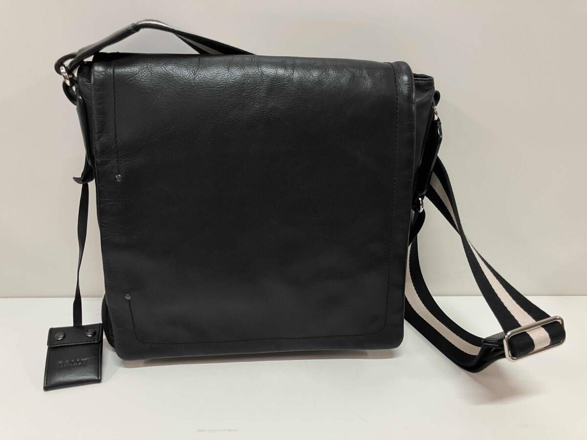 BALLY バリー ショルダーバッグ レザー ブラック 保存袋付き
