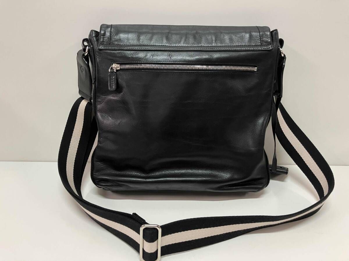 BALLY バリー ショルダーバッグ レザー ブラック 保存袋付き