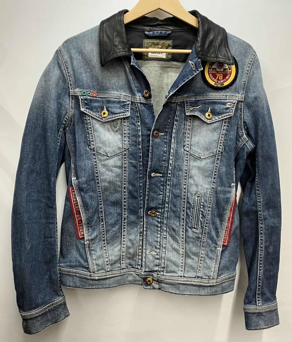 Gジャン DIESEL ディーゼル デニムジャケット ワッペン付き サイズS