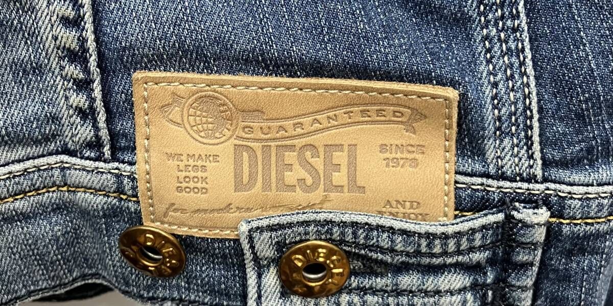 美品 DIESEL ディーゼル デニムジャケット ロゴ ワッペン Gジャン L Gジャン DIESEL ディーゼル デニムジャケット ワッペン付き サイズS