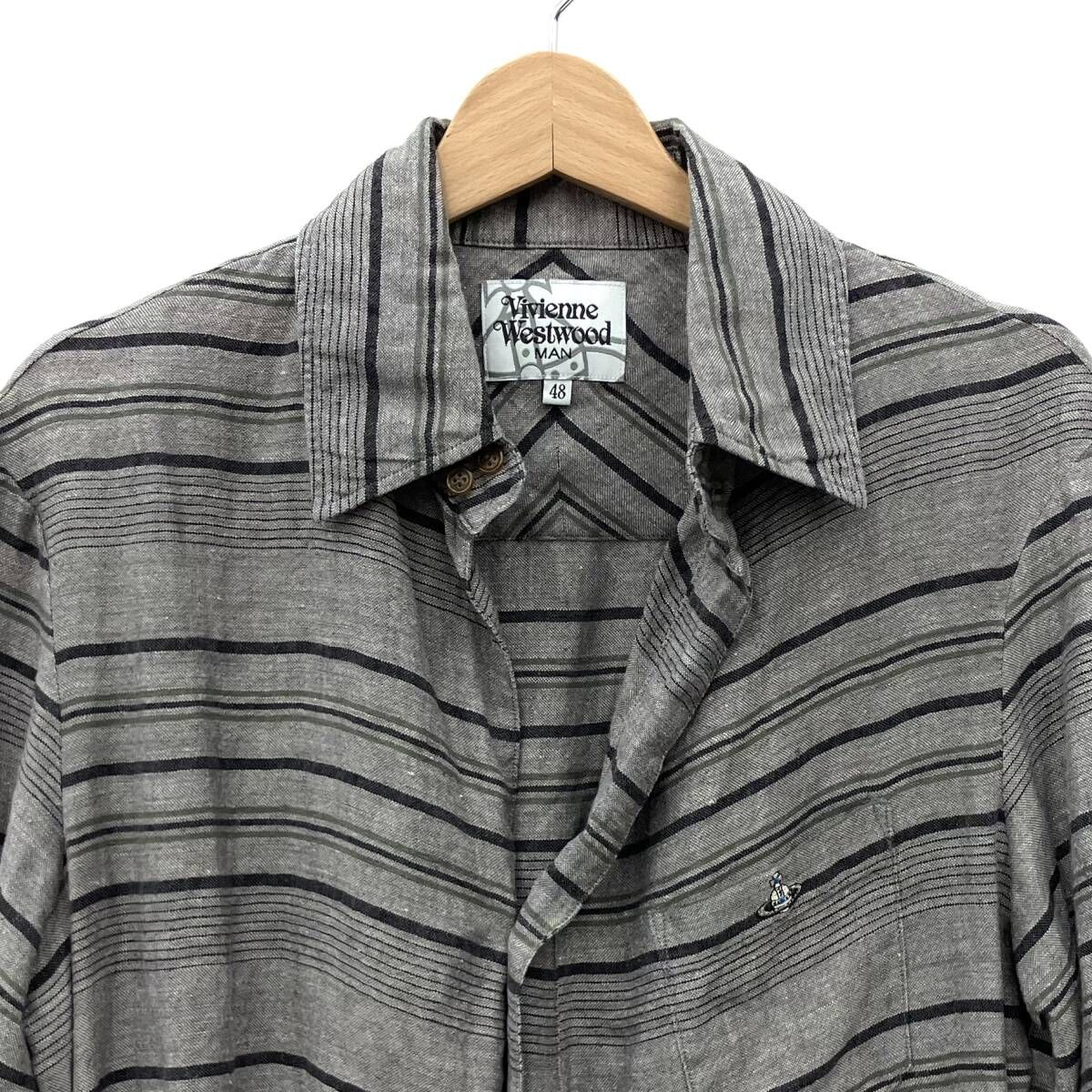 Vivienne Westwood 長袖　シャツ ダークグレー　サイズ００ VIVIENNE WESTWOOD ヴィヴィアンウエストウッド 長袖シャツ VW-CR