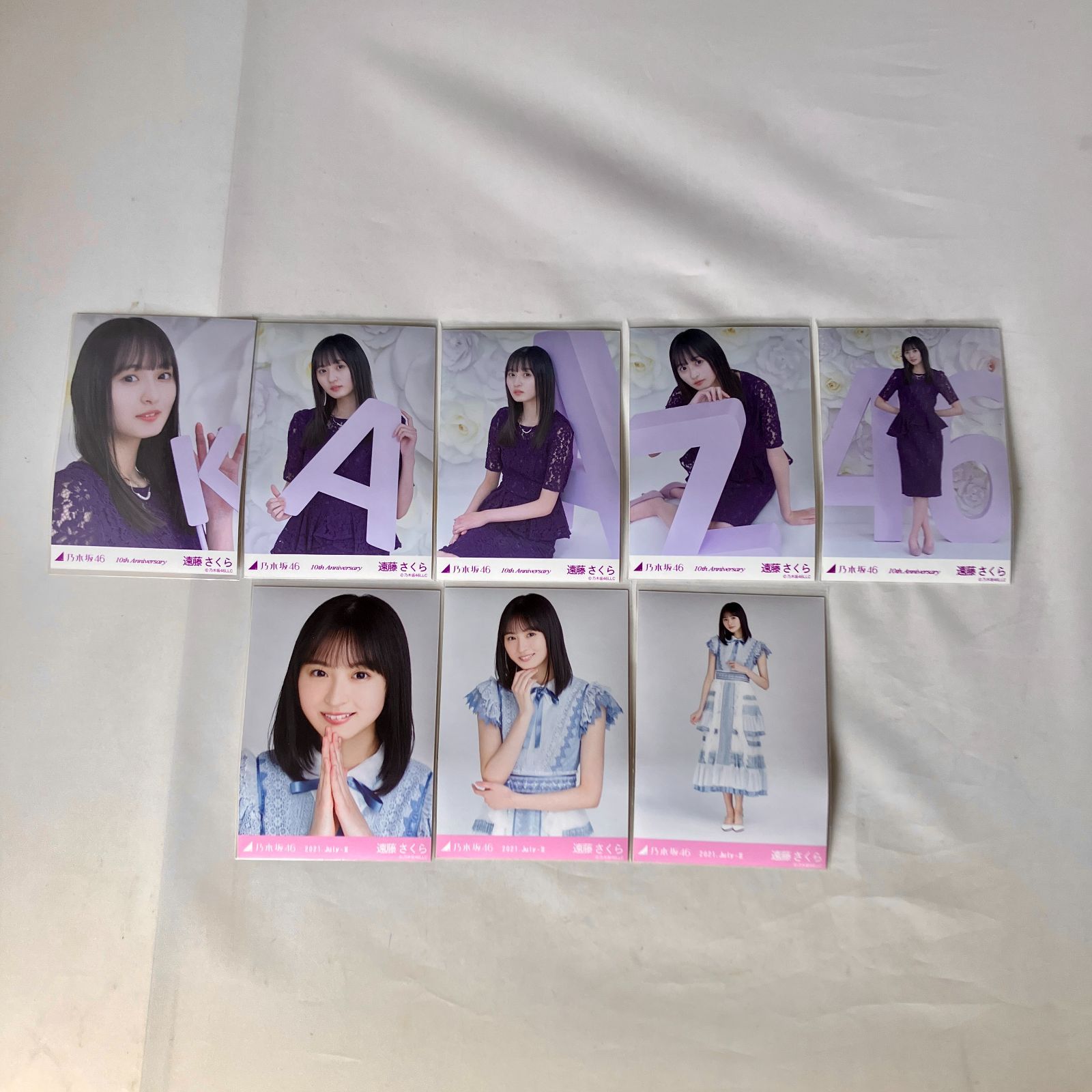 乃木坂46 生写真 10周年 遠藤さくら 三角ロゴ 硬質ケース込み 乃木坂46