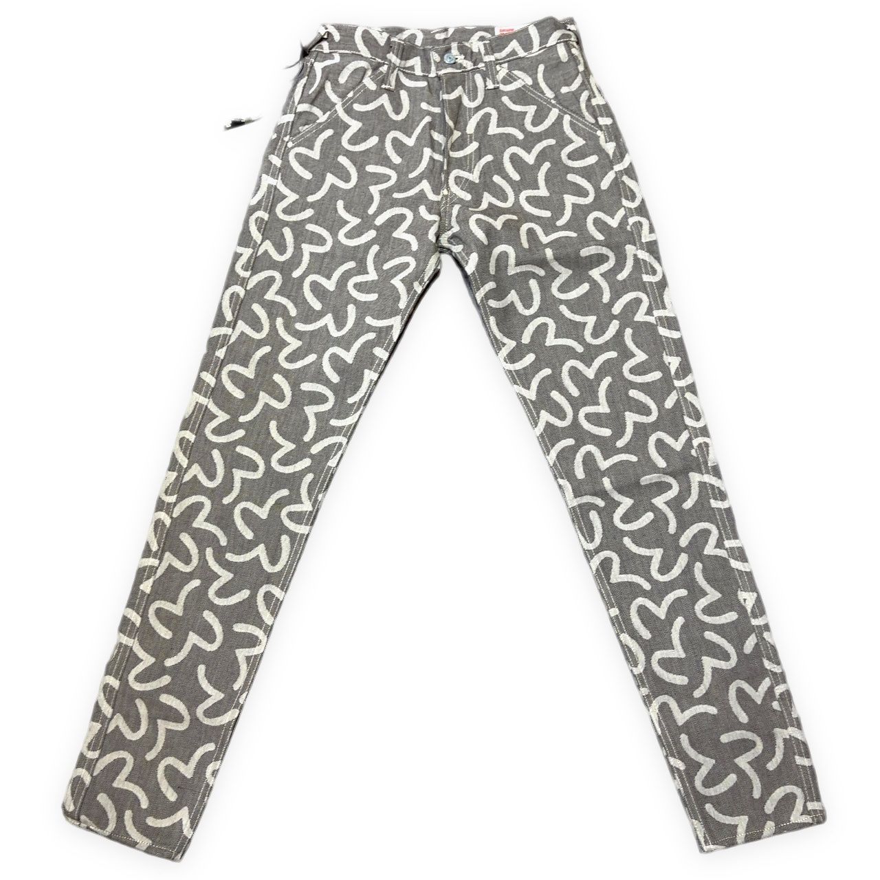 EVISU エヴィス 5500 ジャガード カモメ総柄 デニムパンツ ジーンズ