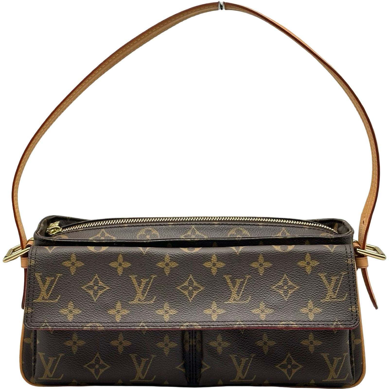 ルイ・ヴィトン LOUIS VUITTON ヴィバシテMM M51164 ブラウン モノグラムキャンバス レディース ショルダーバッグ