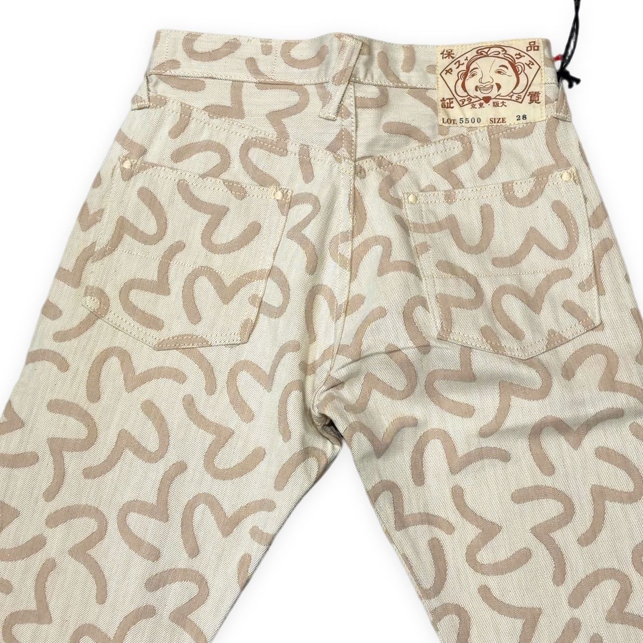 EVISU エヴィス 5500 ジャガード カモメ総柄 デニムパンツ ジーンズ
