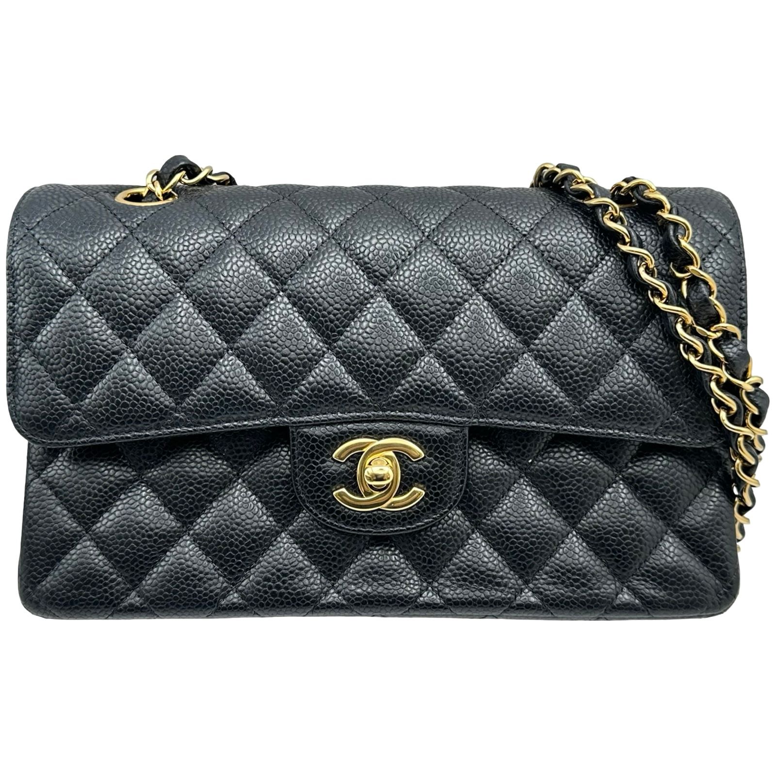 シャネル CHANEL マトラッセ23 A01113 ブラック ゴールド金具 キャビアスキン レディース ショルダーバッグ