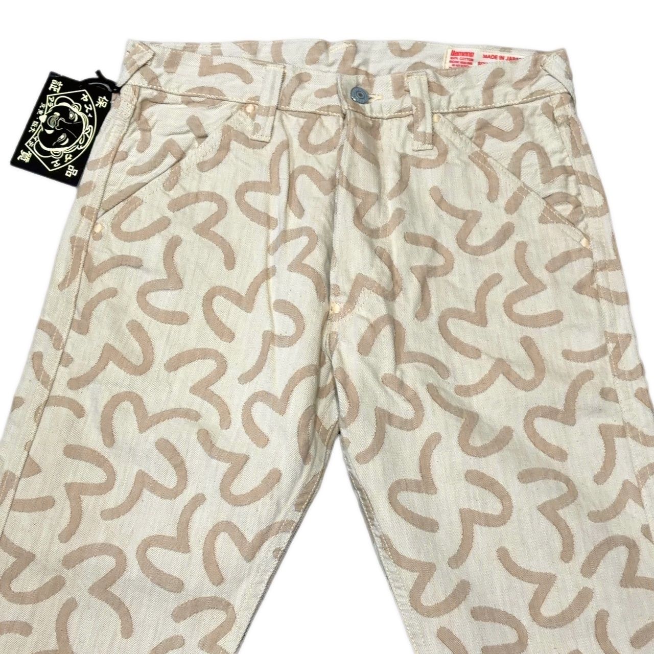 EVISU エヴィス 5500 ジャガード カモメ総柄 デニムパンツ ジーンズ