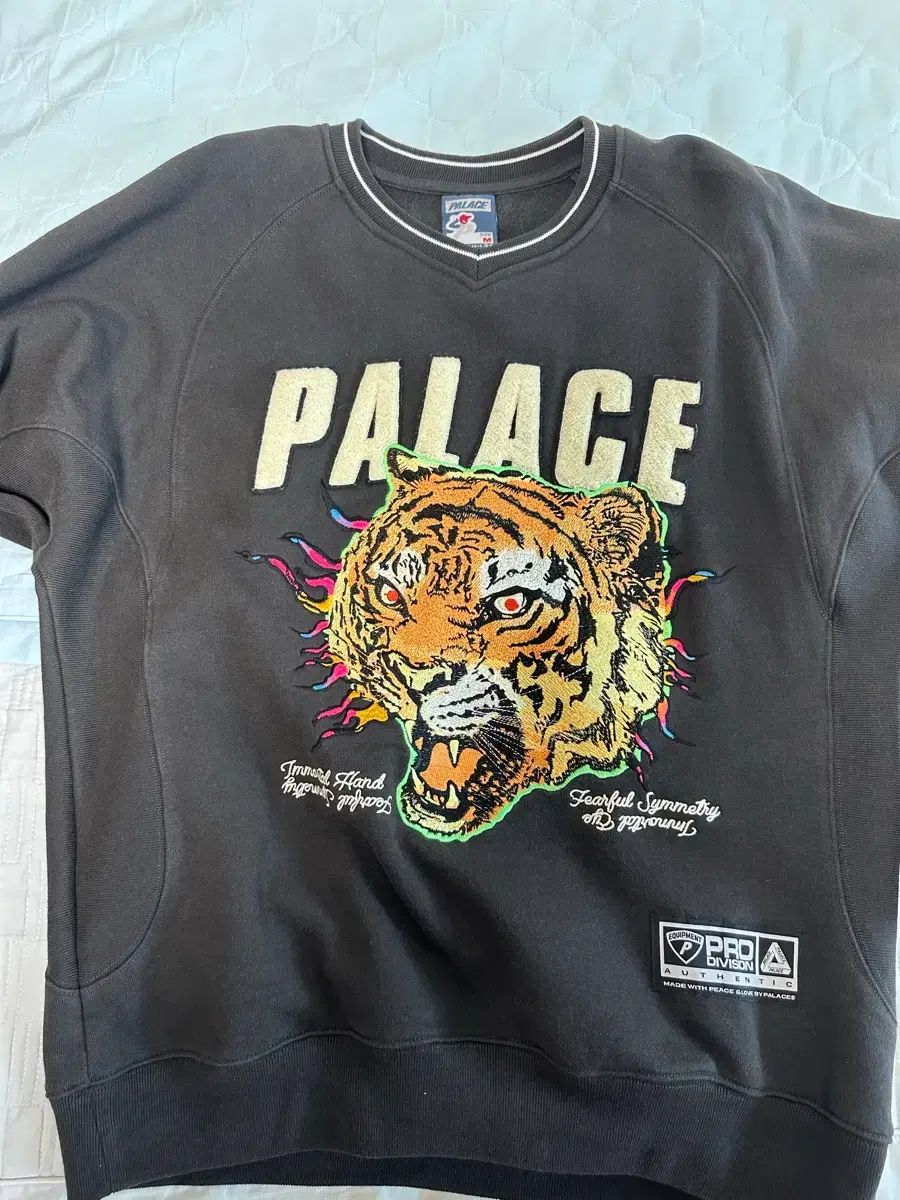 PALACE タイガー 刺繍 スウェット ブラック