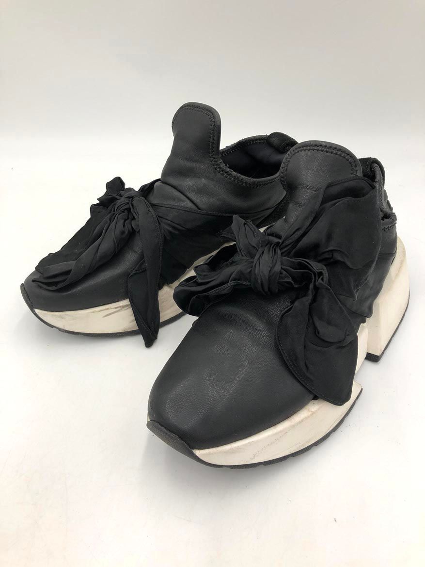 Maison Margiela Maison Margiela MM6 ribbon thick bottom leather sneakers size 37/black ■■◎ Womens