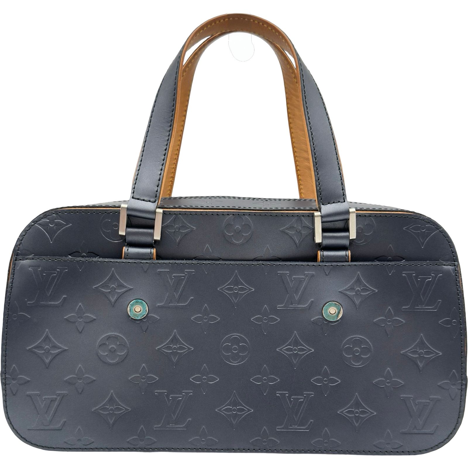 ルイ・ヴィトン LOUIS VUITTON シェルトン M55175 メタリックブルー モノグラム・マット レディース ハンドバッグ