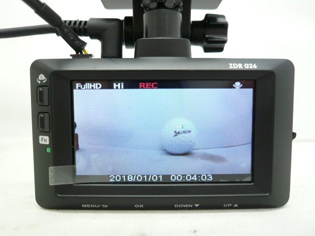 中古】 コムテック ZDR026 前後 ドライブレコーダー 370万画素 HDR搭載