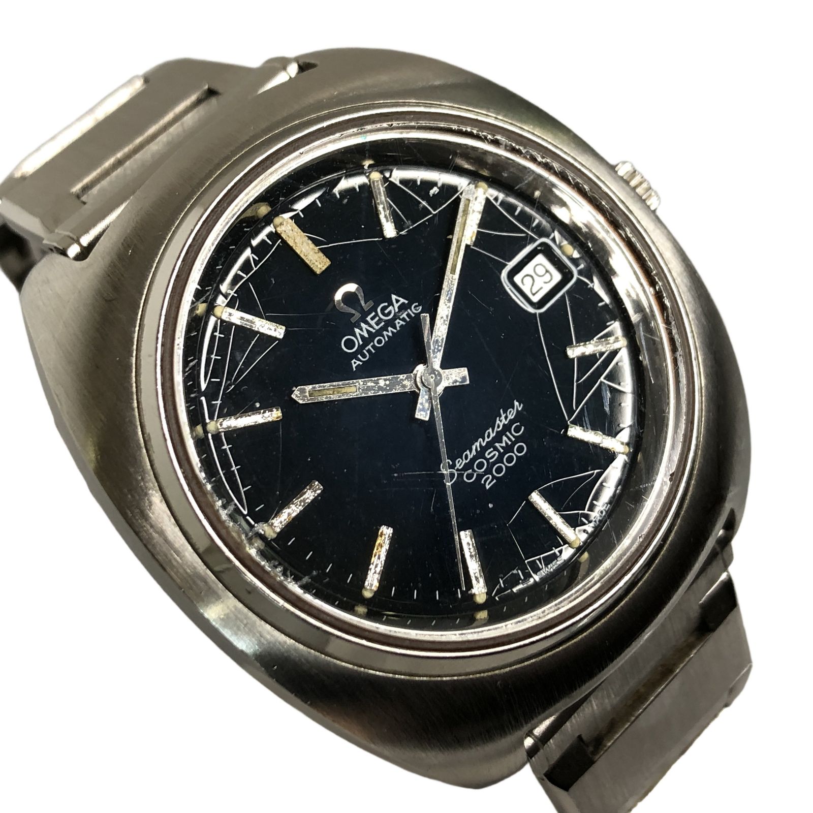 OMEGA オメガ シーマスター コスミック 2000 自動巻き 青文字盤 腕時計