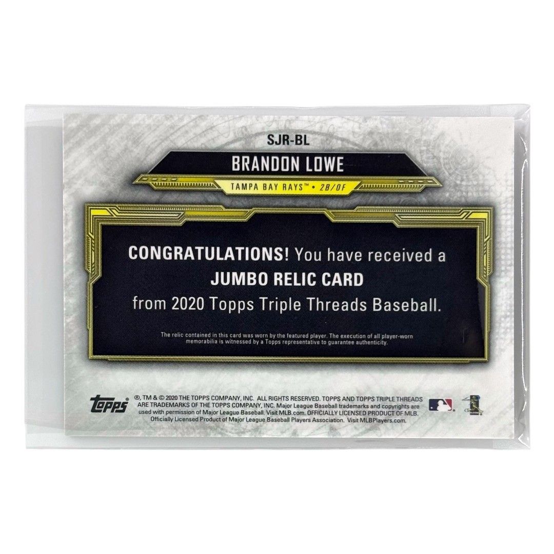TOPPS MLBカード TRIPLE THREADS BRANDON LOWE TAMPA BAY RAYS /36
