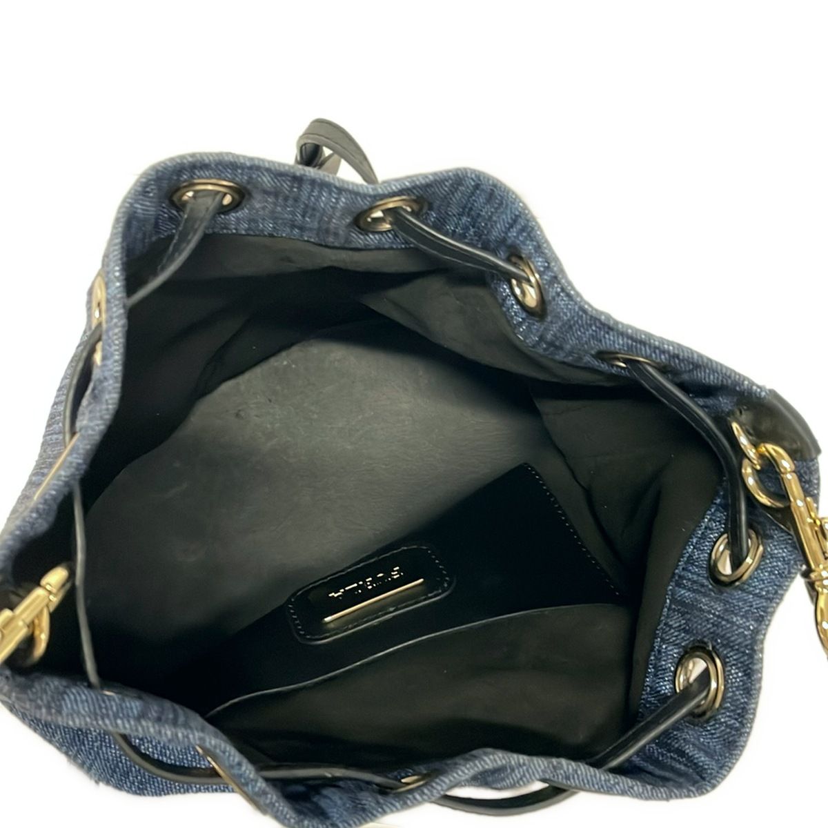FURLA(フルラ) ショルダーバッグ - ネイビー×ダークネイビー×黒 巾着型 