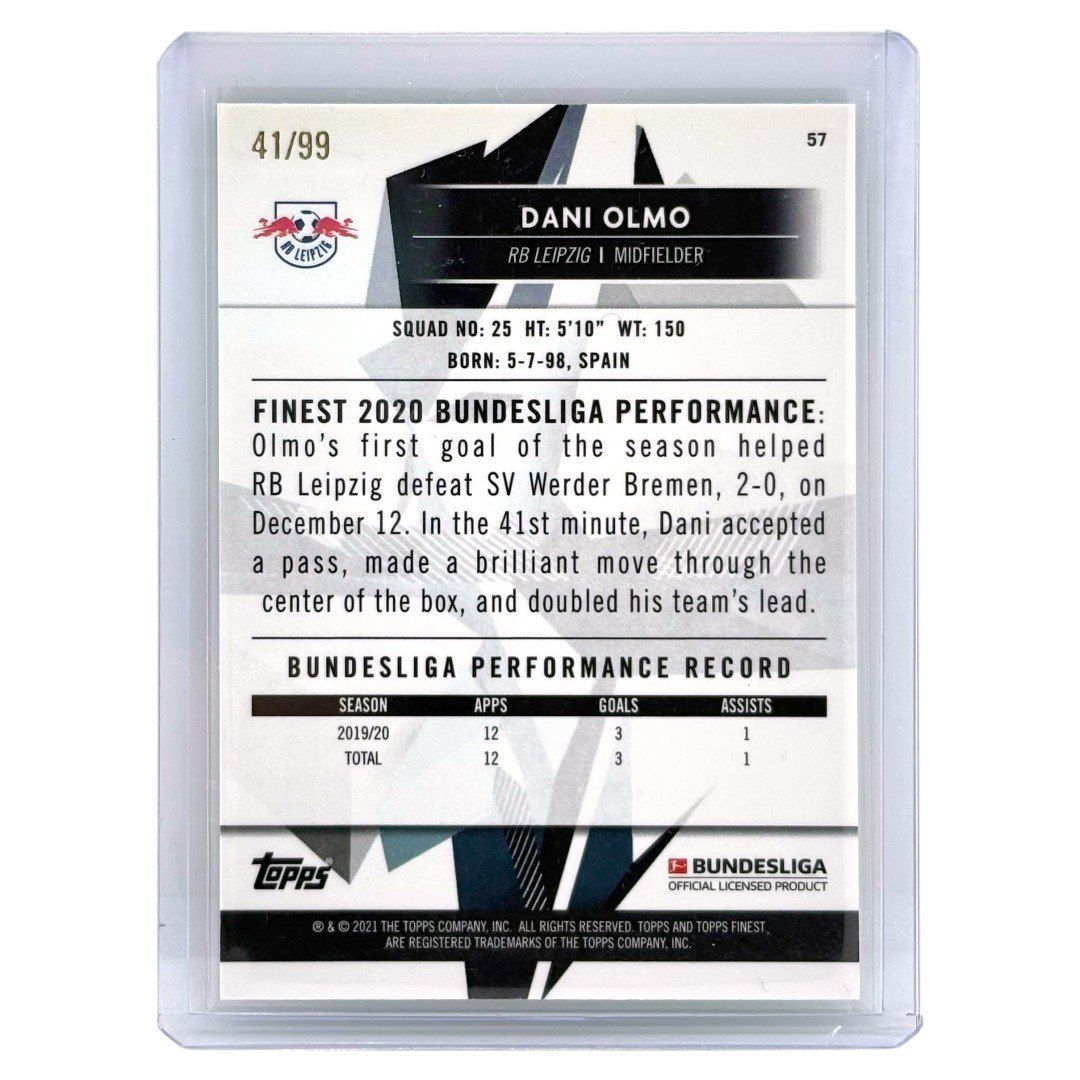 TOPPS サッカーカード FINEST DANI OLMO LEIPZIG /99 #57 送料無料