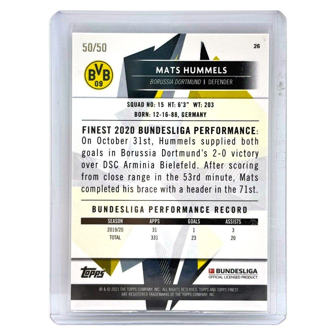 TOPPS サッカーカード FINEST MATS HUMMELS BORUSSIA DORTMUND /50 #26