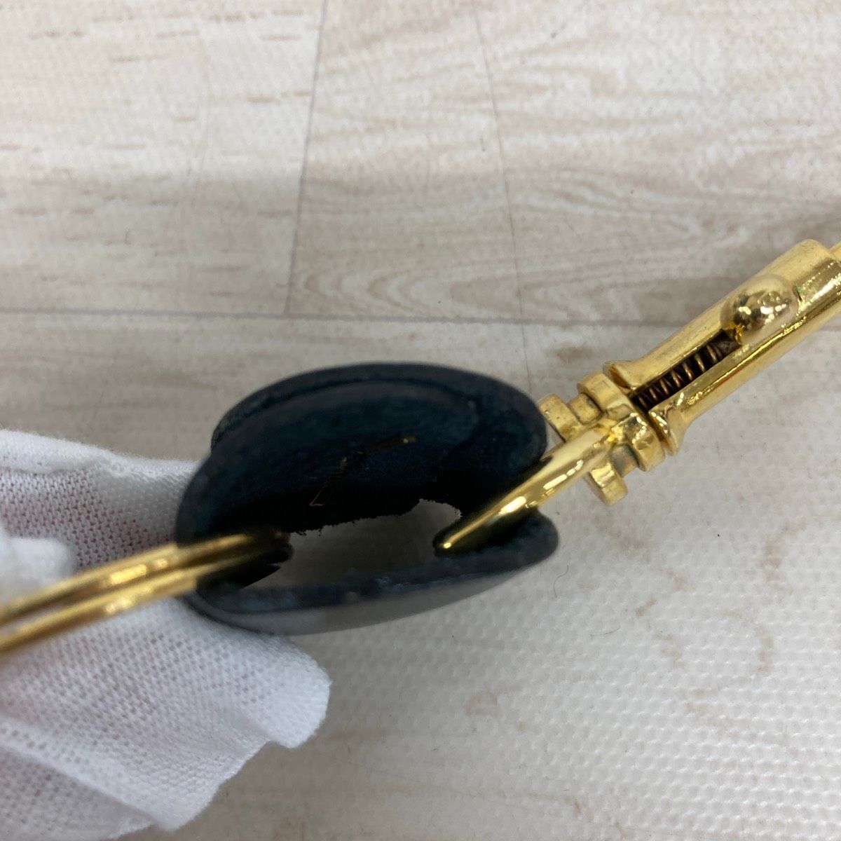 dunhill/ダンヒル キーホルダー/キーリング ブラック×ゴールド金具