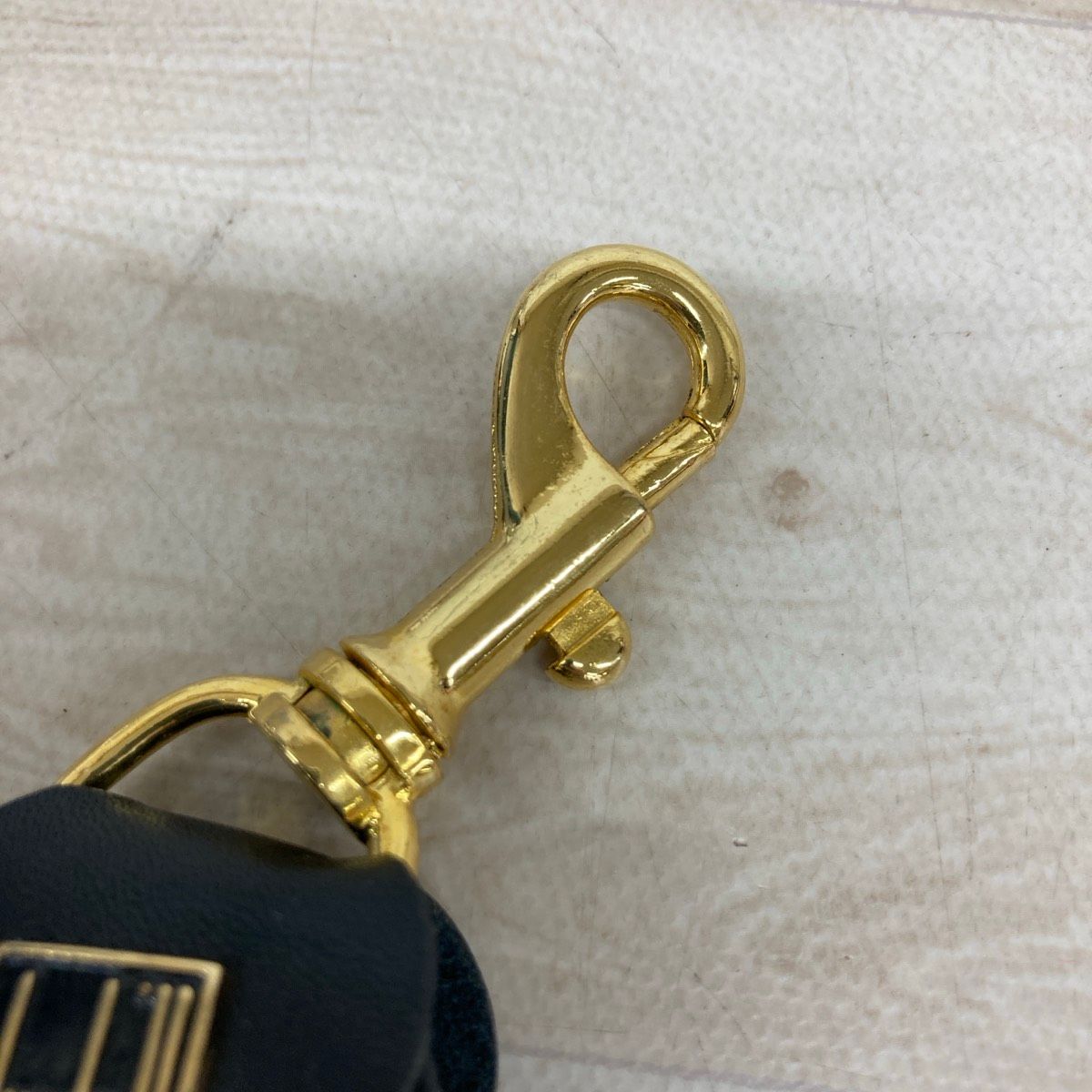 dunhill/ダンヒル キーホルダー/キーリング ブラック×ゴールド金具