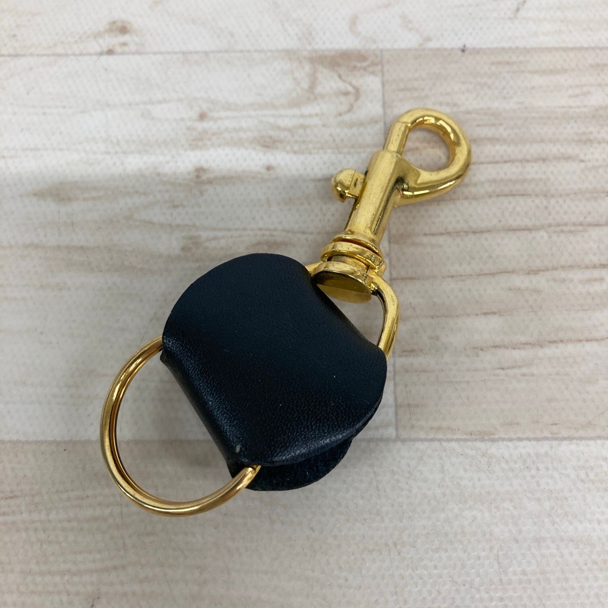dunhill/ダンヒル キーホルダー/キーリング ブラック×ゴールド金具