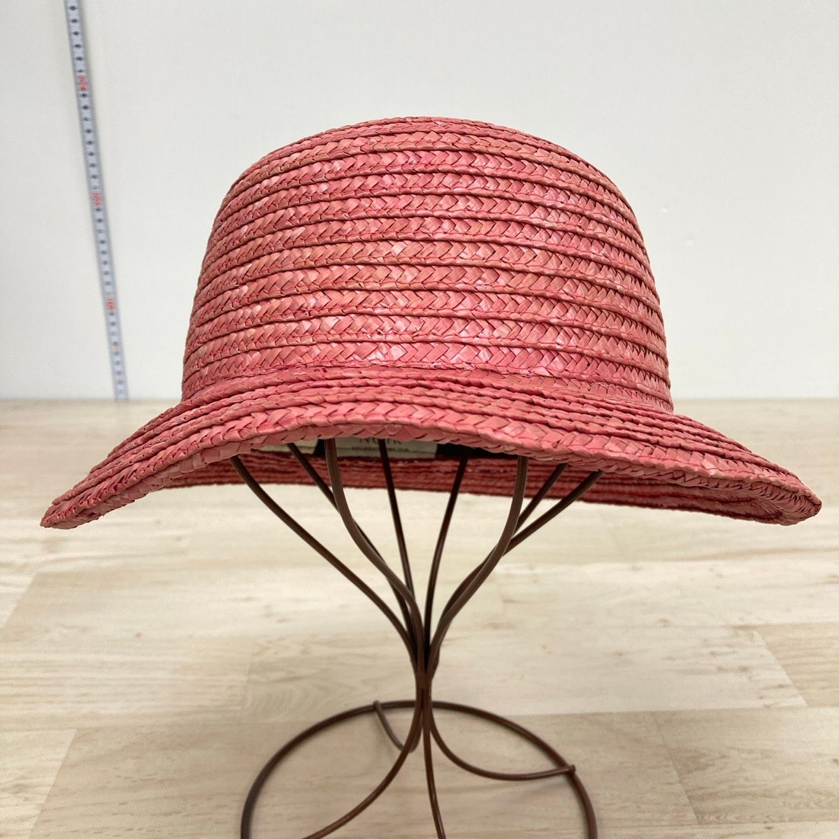 美品 NOIR 麦わら帽子/ストローハット ピンク レディース 57cm ハット