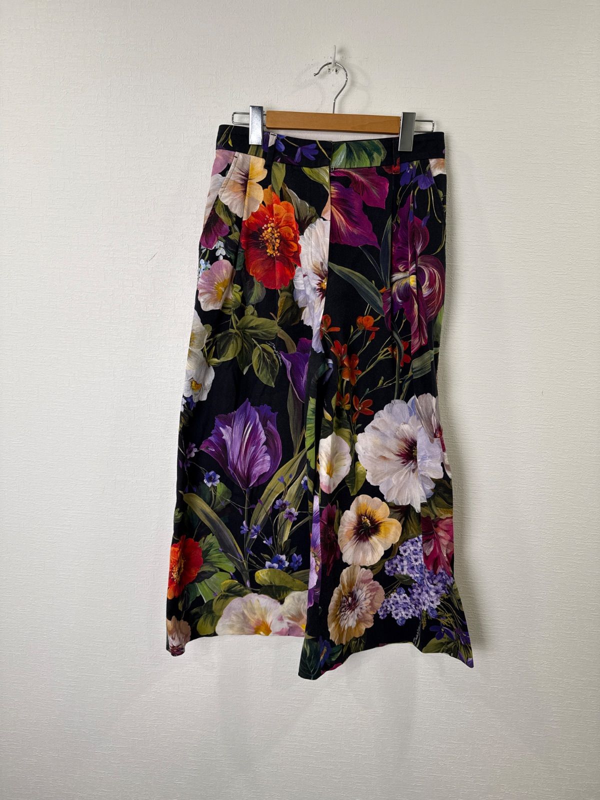 S00041｜DOLCE&GABBANA｜ドルチェ&ガッバーナ｜パンツ｜フラワーパンツ｜花柄パンツ｜コットンパンツ｜ブラウン｜フローラル｜レディース｜ハイブランド｜ブランド古着｜古着｜Y2K｜90S｜USA古着｜アメカジ｜ヴィンテージ｜今期トレンド