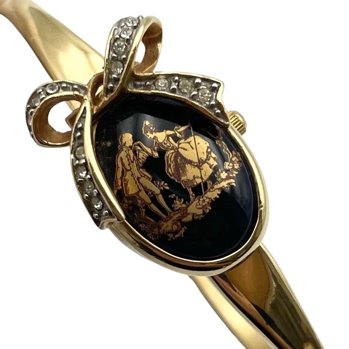 不動 リモージュ ギャラット LIMOGES GARAT 腕時計 18K GP バングル