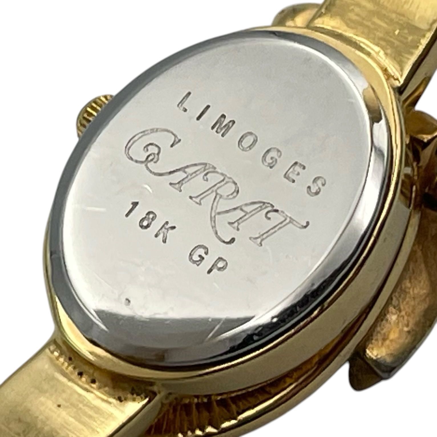 不動 リモージュ ギャラット LIMOGES GARAT 腕時計 18K GP バングル