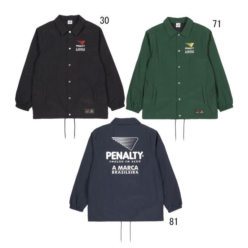 ペナルティ penalty ヘリテージ・ナイロンコーチジャケット サッカー フットサル ウェア 24SS (POS4019)、81ネイビー