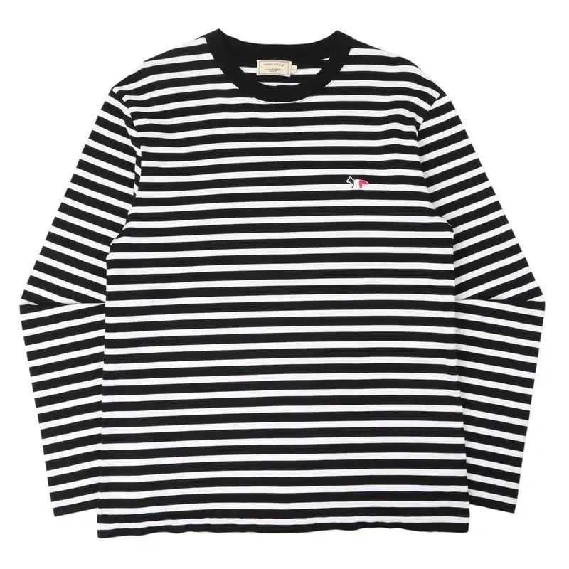 Maison Kitsuné ブラック ストライプ ボーダー ロングスリーブ
