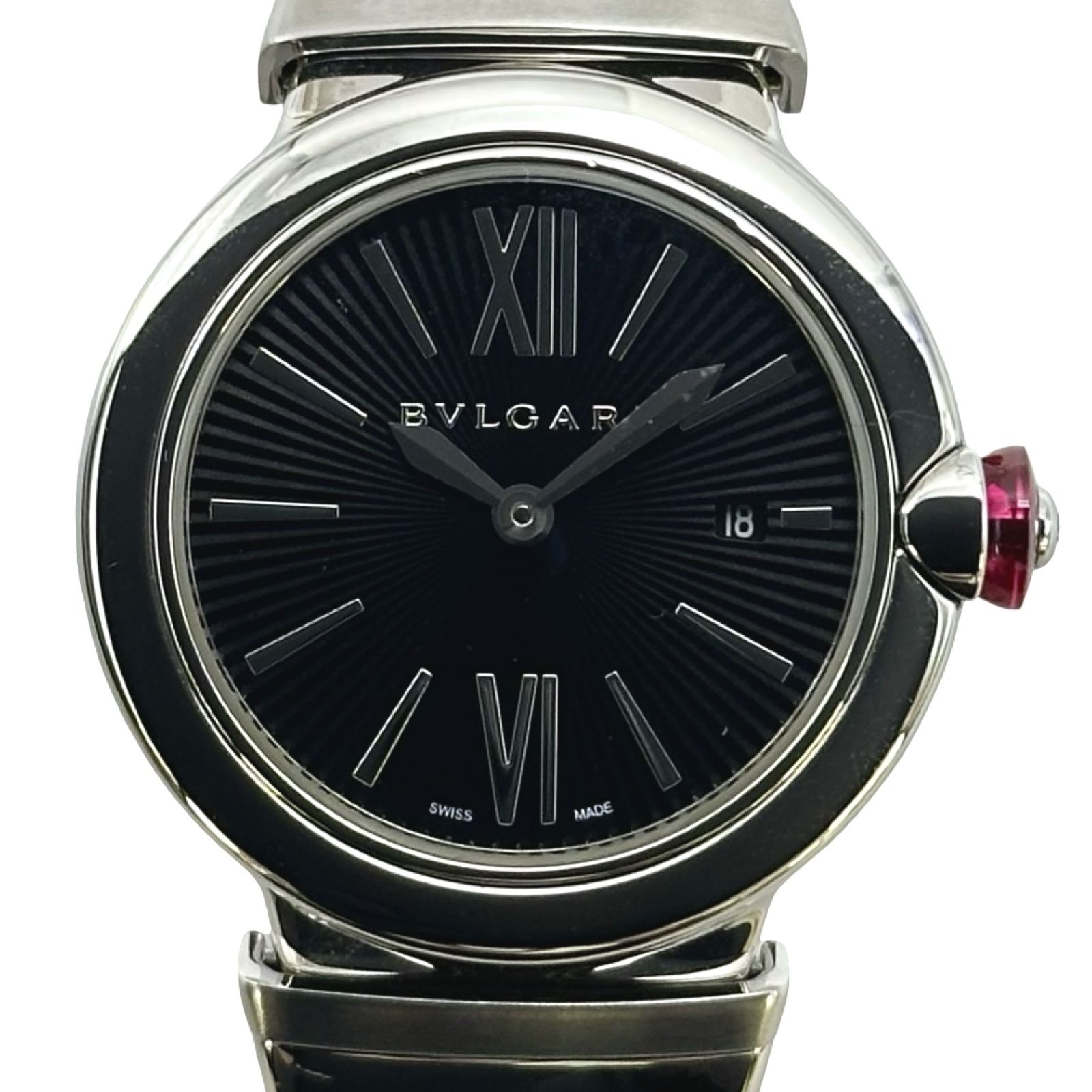 ブルガリ BVLGARI ルチェア LU28S(LU28BSSD) ブラック ステンレススチール クオーツ レディース 腕時計 105,050円