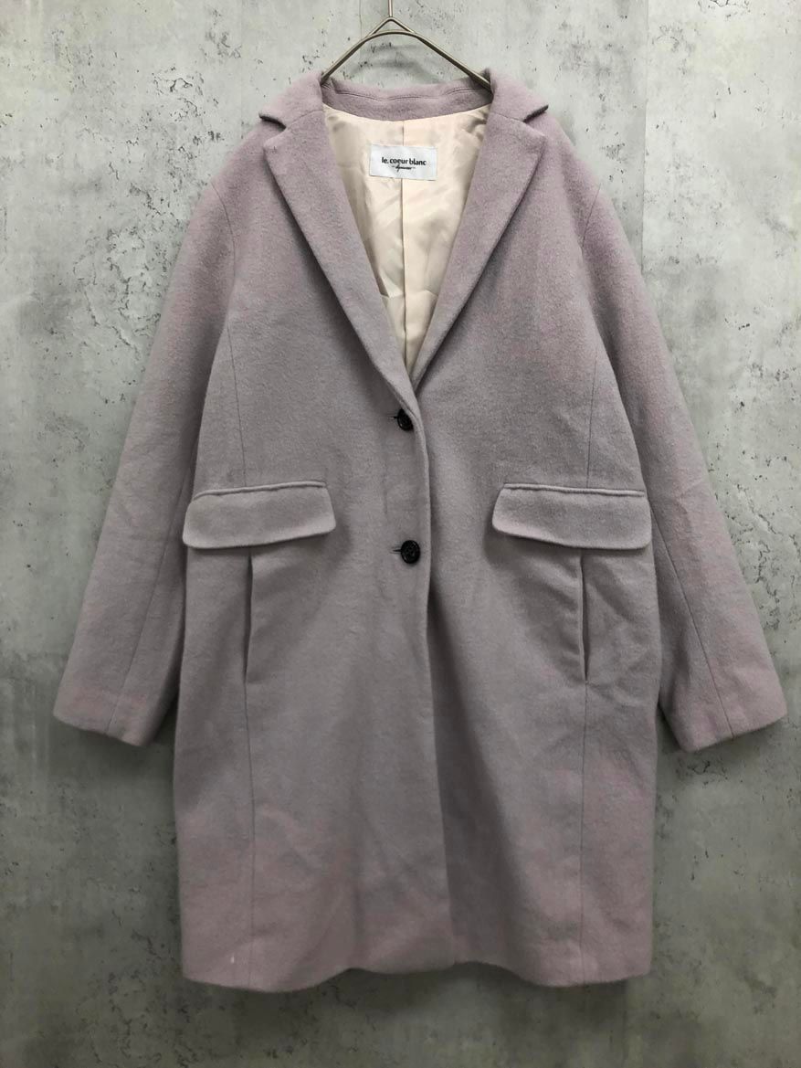 le.coeur blanc ルクールブラン 3066074500 ウールカシミヤ チェスター 