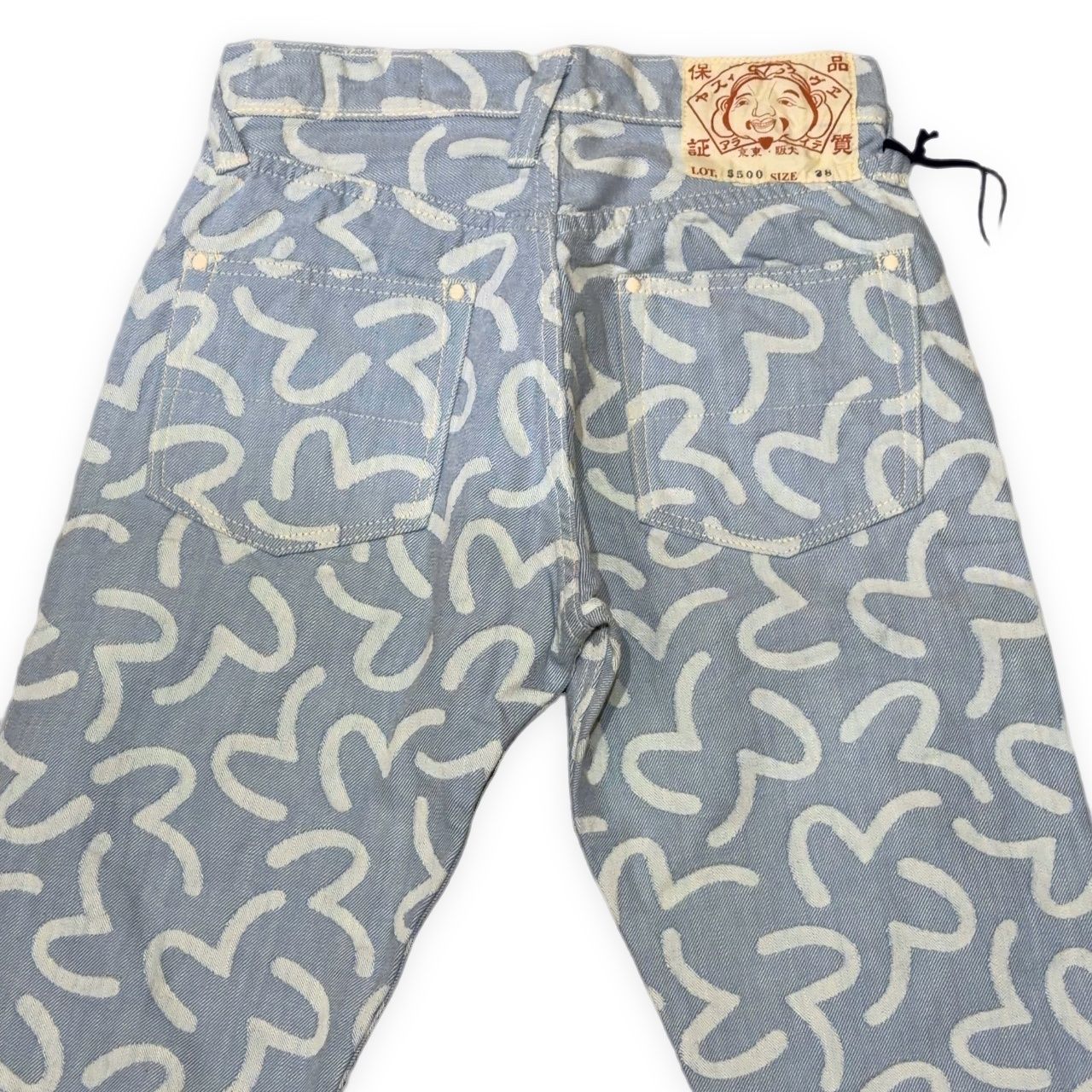 EVISU 総カモメ柄　パンツ EVISU エヴィス 5500 ジャガード カモメ総柄 デニムパンツ ジーンズ