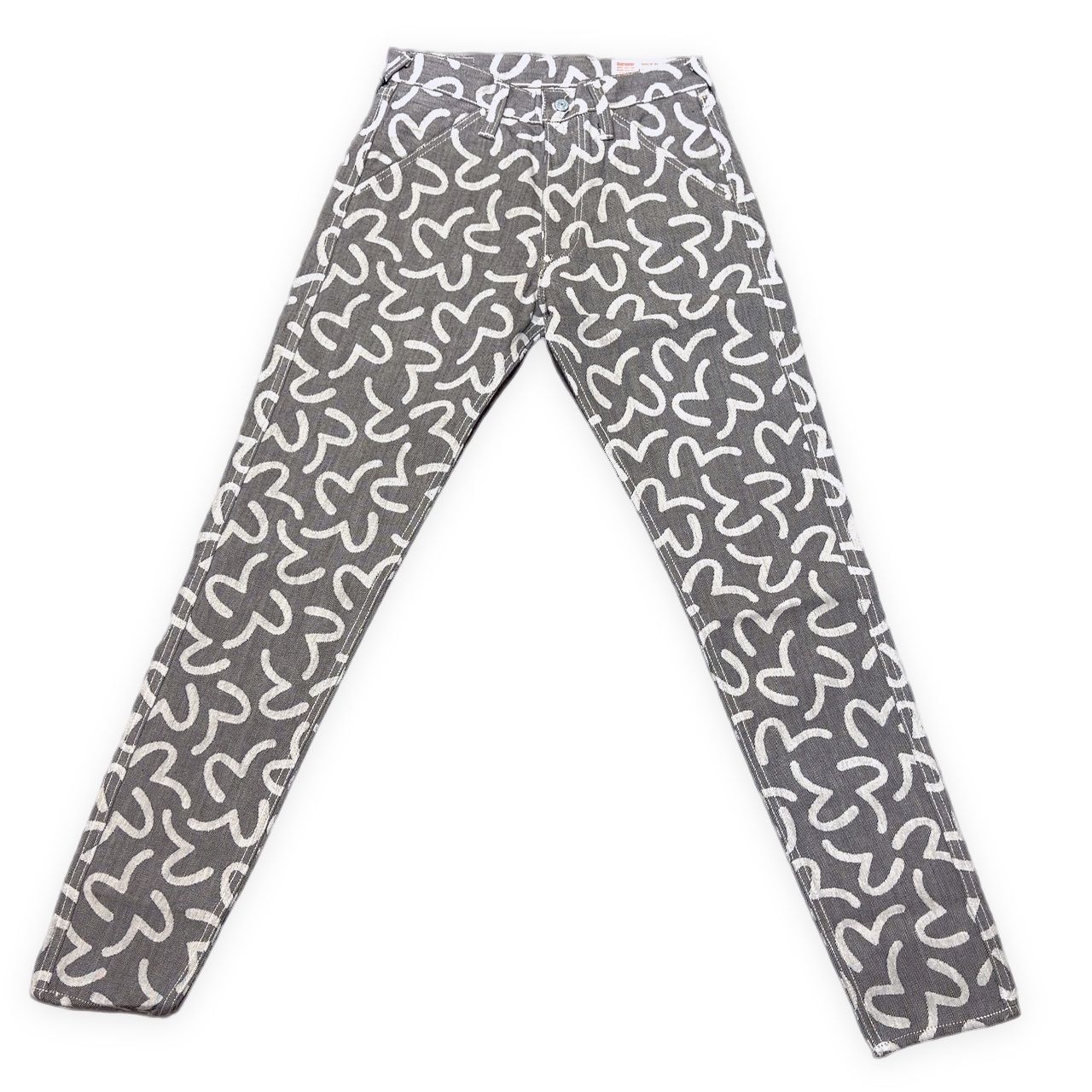 EVISU エヴィス 5500 ジャガード カモメ総柄 デニムパンツ ジーンズ gray グレー ボトムス メンズ 30 日本製 美品 EVISU エヴィス 5500 ジャガード カモメ総柄 デニムパンツ ジーンズ