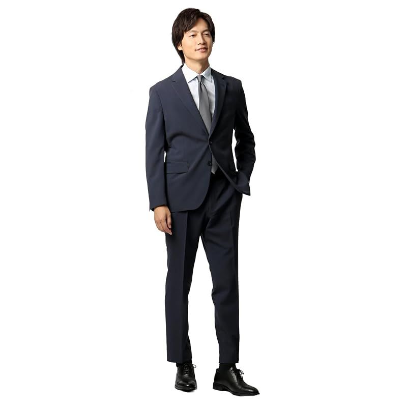 スーツ メンズ みんなのスーツ ネイビー 上下セット 2点セット 裾上げ済み ウォッシャブル ストレッチ 防シワ 結婚式 パーティー 就職