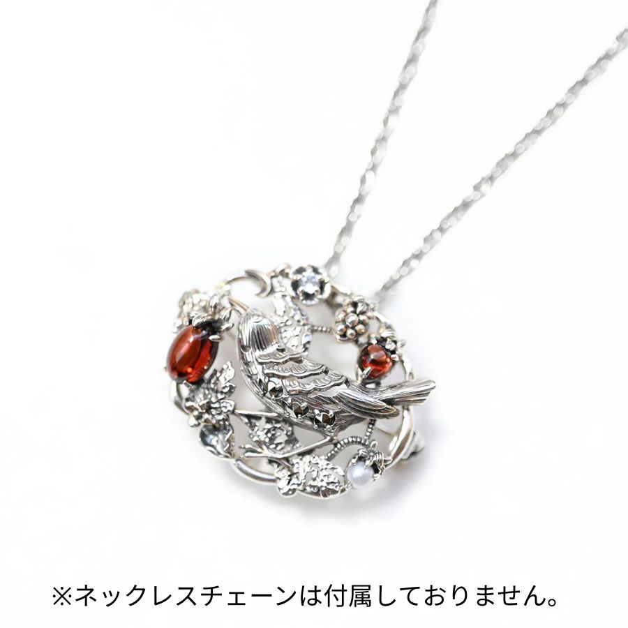 SV ウィリアム・モリス 【mini series】ガーネットいちご泥棒 ブローチ