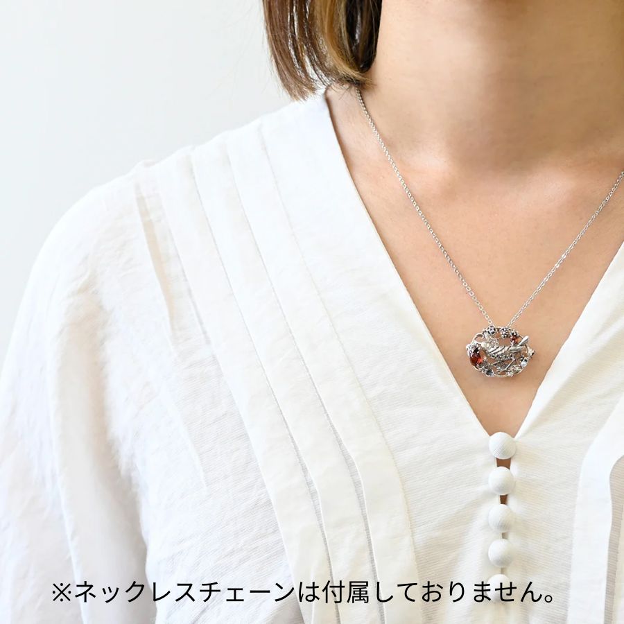 SV ウィリアム・モリス 【mini series】ガーネットいちご泥棒 ブローチ