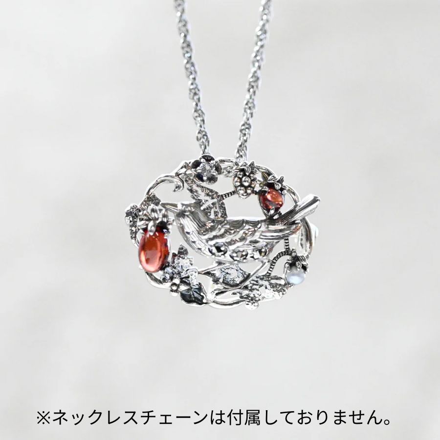 SV ウィリアム・モリス 【mini series】ガーネットいちご泥棒 ブローチ