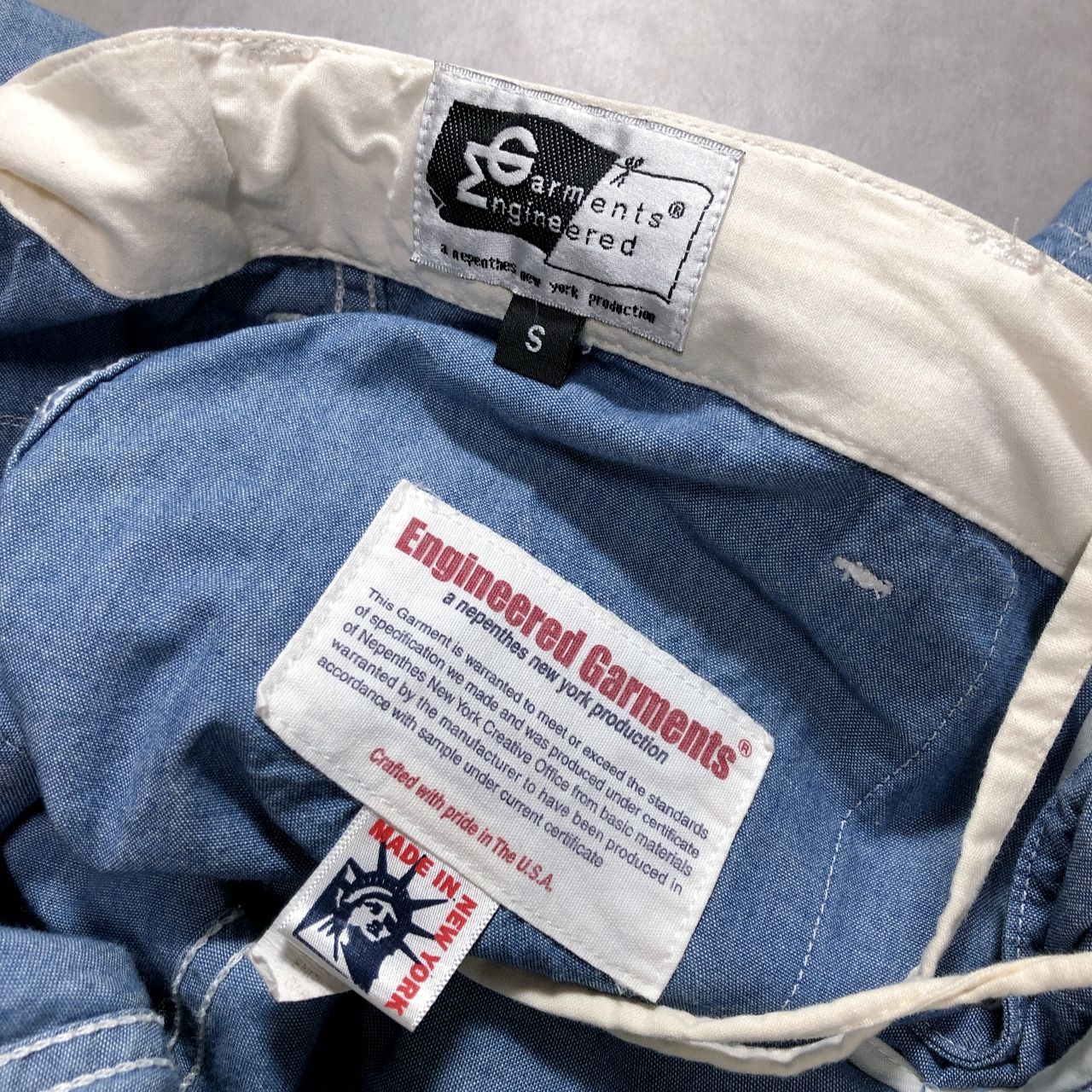 GQ6206◇Engineered Garments：シャンブレーベイカーショーツ◇S