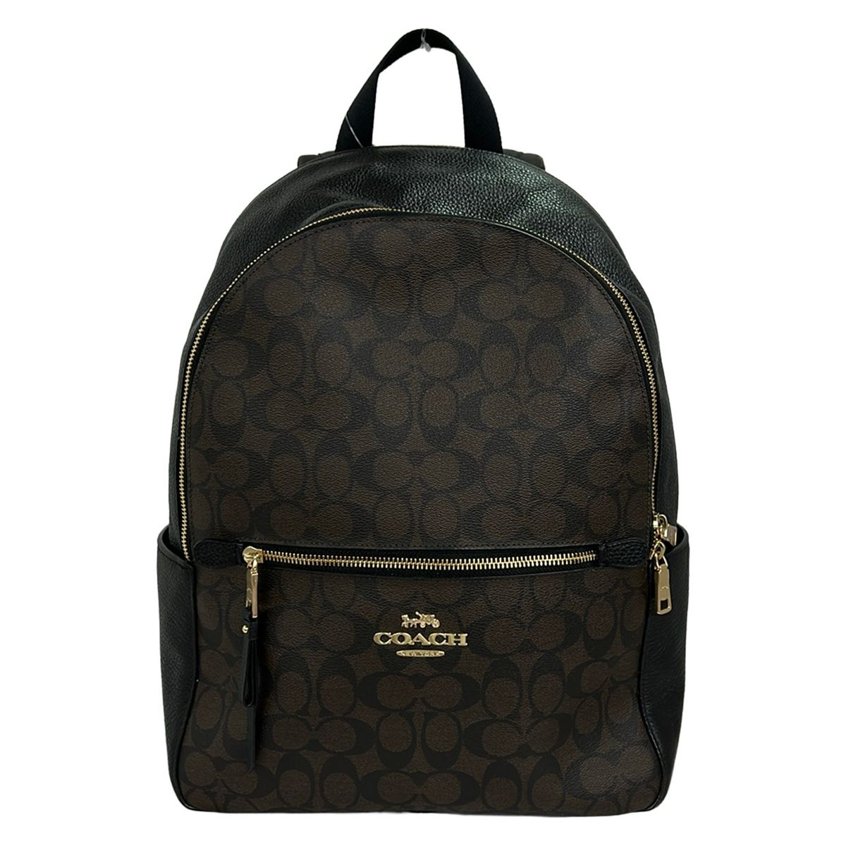 COACH(コーチ) リュックサック シグネチャー柄 91018 ダークブラウン