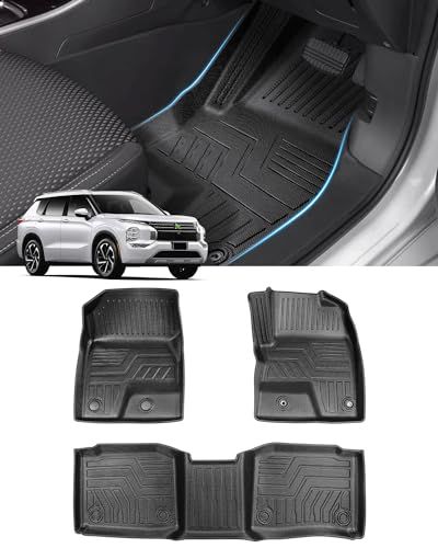 Cartist 三菱 アウトランダー GN0W型 フロアマット 立体カーマット 車用 3Dフロアマット セカンドマット 防水マットOUTLANDER PHEV 5人乗 2021年12月-現行 滑り防止 耐汚れ TPE素材 カスタムパーツ 車種 6ec028b3