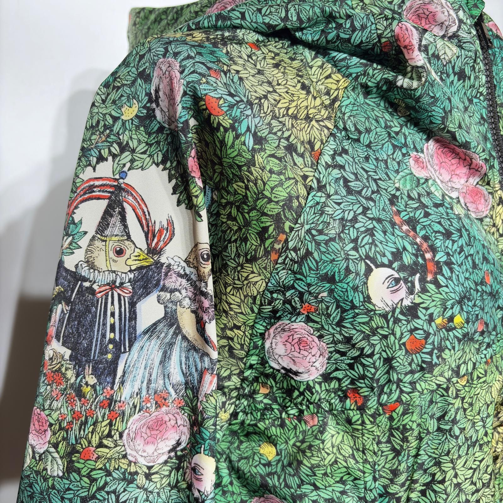 GUCCI グッチ フラワープリント フーデッド ナイロンブルゾン ジップ