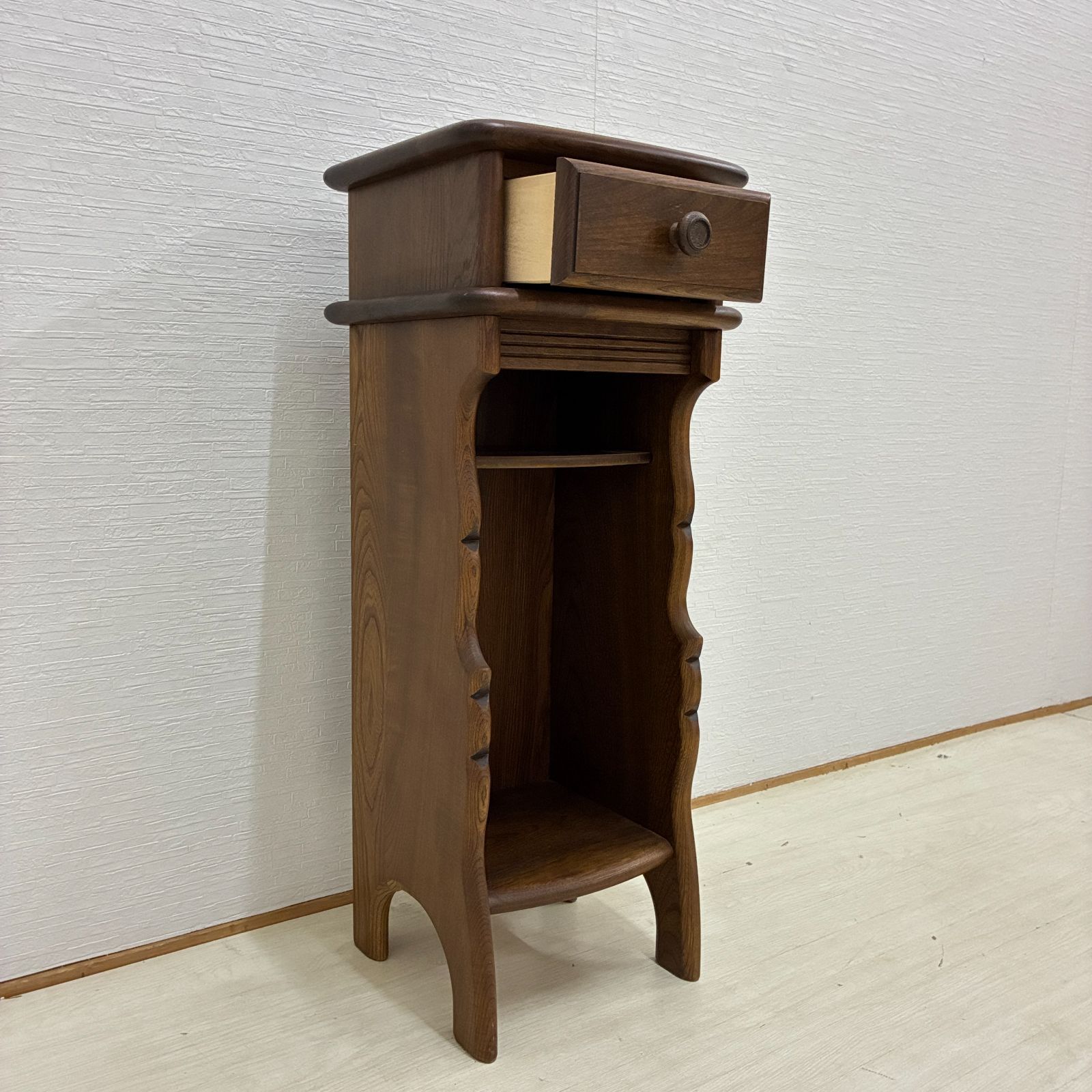 カリモク】電話台 花台 棚 収納 木製 スリム - メルカリ